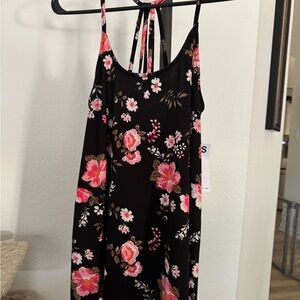 Floral Black Tank